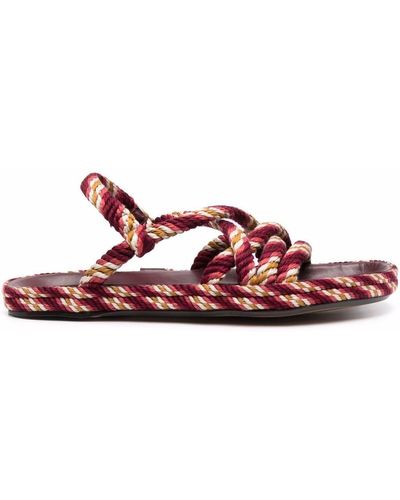 Isabel Marant Rope-detail Open-toe Sandals - Red