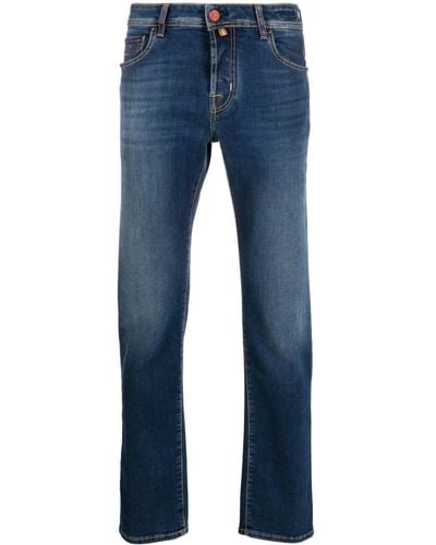 Jacob Cohen Slim-Fit-Jeans mit Kontrasttasche - Blau