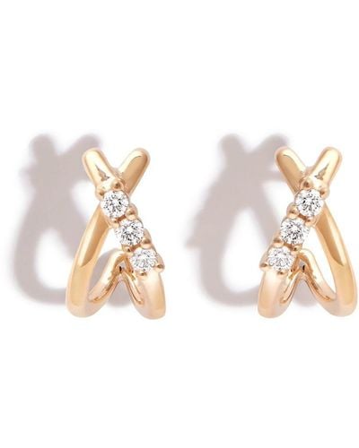 Dana Rebecca 14kt Yellow Gold Ava Bea Diamond huggie Earrings - Metallic