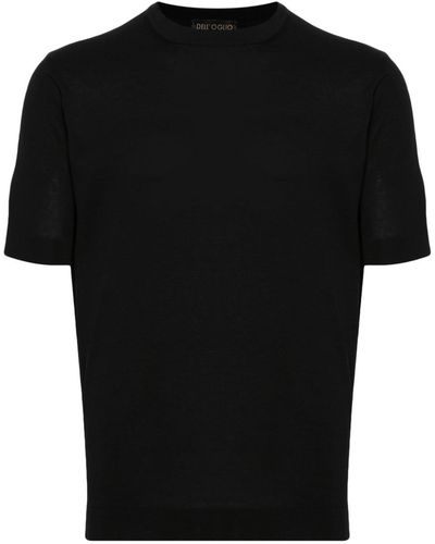 Dell'Oglio Crew-neck Cotton T-shirt - ブラック