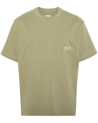 Roa T-shirt en coton à logo imprimé - Vert