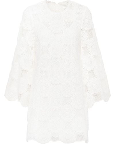 Zimmermann Junie Crochet Lace Mini Dress - White