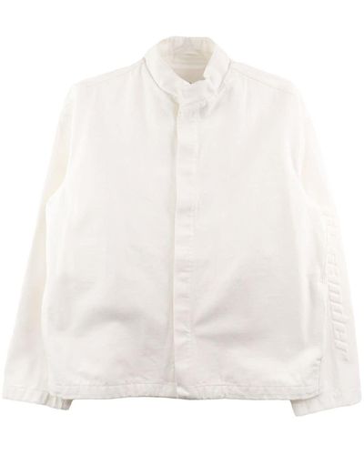 Jil Sander Giacca-camicia con logo - Bianco