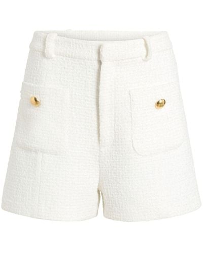 Cinq À Sept Auden Tweed Mini Shorts - White