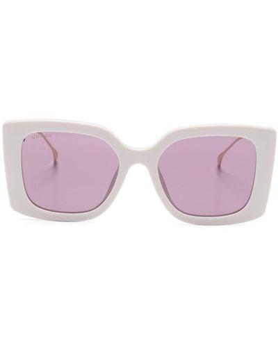 Gucci Oversized-Sonnenbrille mit GG - Pink