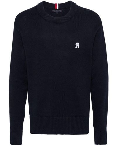 Tommy Hilfiger Maglione con ricamo - Blu