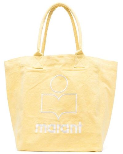 Isabel Marant Shopper mit Logo-Print - Gelb