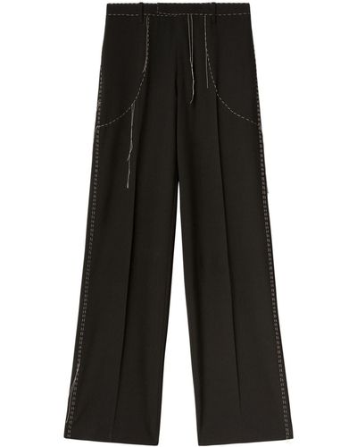 Off-White c/o Virgil Abloh Off- Tailored Trousers With Contrast Stitching - Black