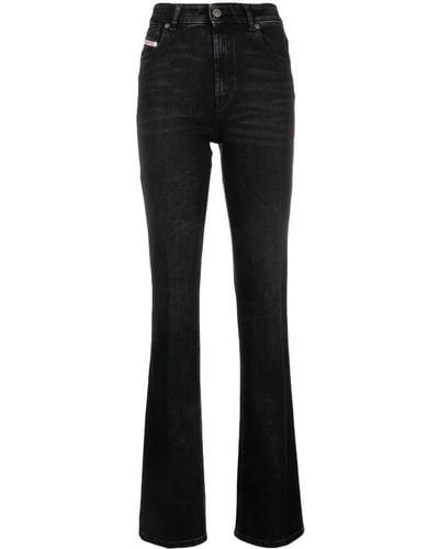 DIESEL High-rise Bootcut Jeans - Black