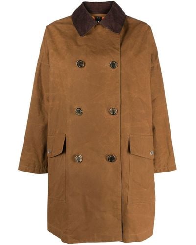 Mackintosh Humbie Double-breasted Coat - Brown