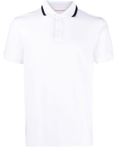 Orlebar Brown Dominic ストライプトリム ポロシャツ - ホワイト