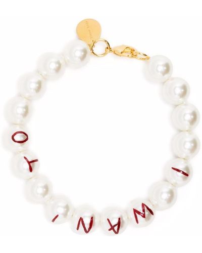 Simone Rocha Armband mit Perlen - Weiß