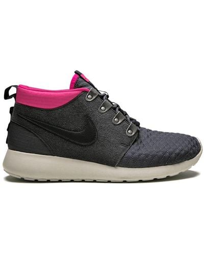Nike Roshe Run High-top Sneakers - Black