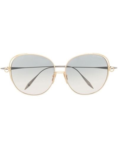 Dita Eyewear Runde Oversized-Sonnenbrille - Weiß