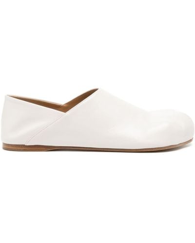 JW Anderson Paw Leather Loafers - White
