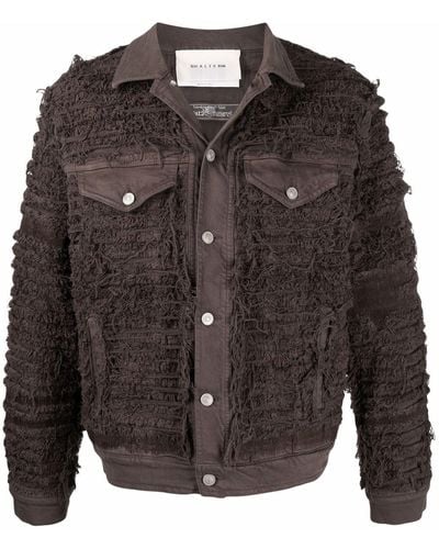 1017 ALYX 9SM Embroidered Button-down Jacket - Brown