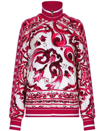 Dolce & Gabbana Bomberjacke mit Majolica-Print - Rot