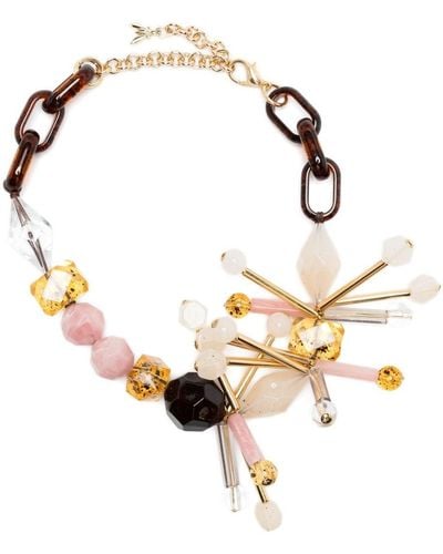 Patrizia Pepe Collar con charm Techno Pop Fly - Blanco