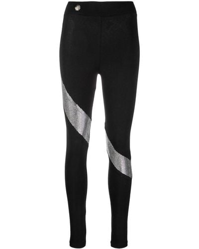 Philipp Plein Embellished High-rise leggings - Black