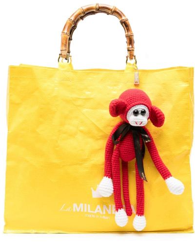 La Milanesa Handtasche mit Applikationen - Gelb