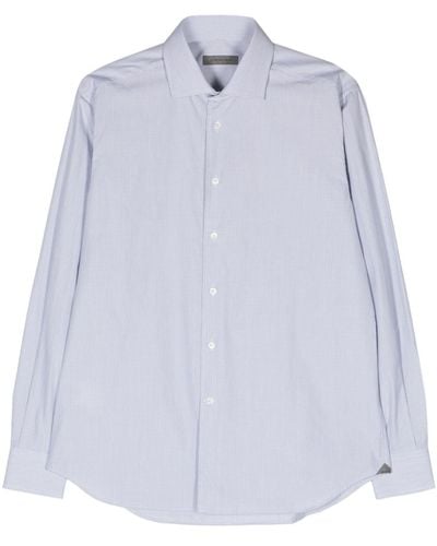Corneliani Cutaway-collar Cotton Shirt - Blue