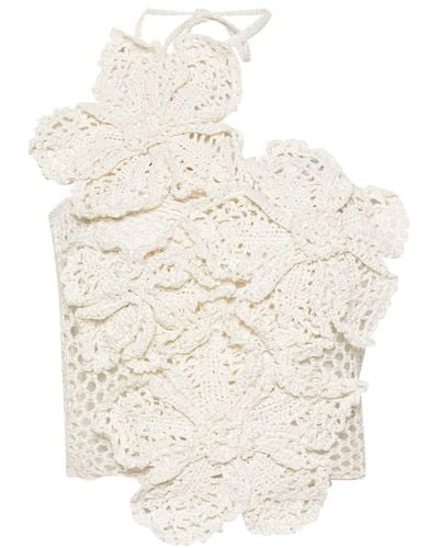 Cult Gaia Nazanin Crochet-knit Top - White