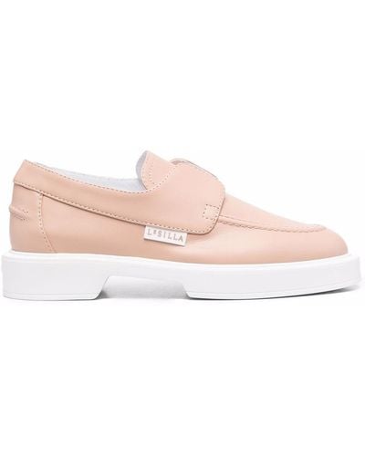 Le Silla Two-tone Leather Loafers - Pink