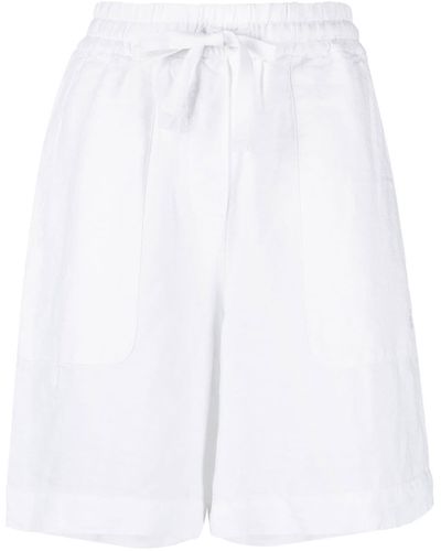 Tommy Hilfiger Drawstring-waist Linen Shorts - White