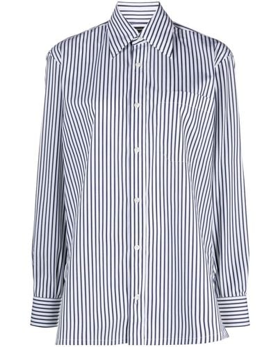 10 Corso Como Striped Cotton Shirt - Blue