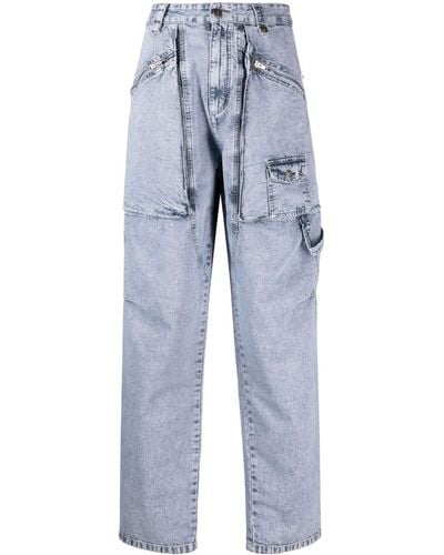 Isabel Marant Pantalon ample à poches zippées - Bleu