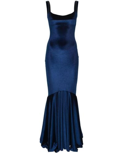 Atu Body Couture Robe longue à design sans manches - Bleu