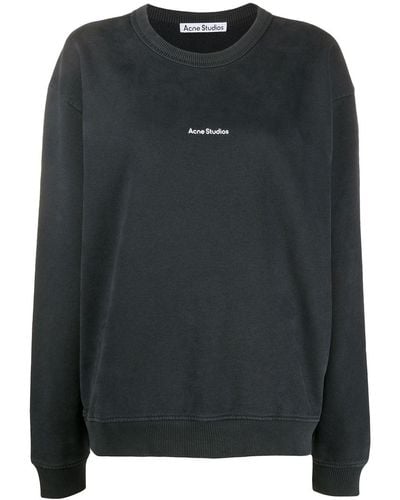 Acne Studios Logo-print Sweatshirt - Black