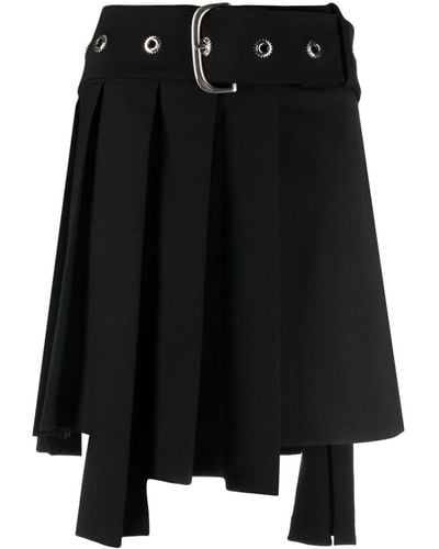 Off-White c/o Virgil Abloh Pleated Wool Skirt - Black