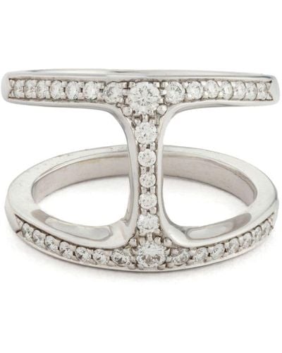 Hoorsenbuhs 18kt Gold Lady Phantom Diamonds Ring - White
