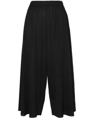 Pleats Please Issey Miyake A-poc Cropped Trousers - Black