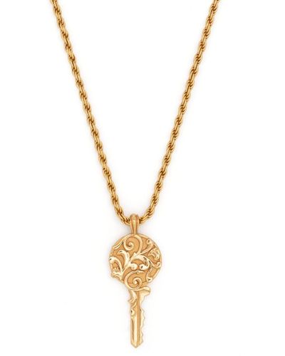 Emanuele Bicocchi Gold-tone arabesque key pendant necklace - Metálico