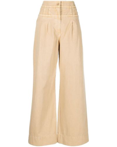 Ulla Johnson High-waisted Wide-leg Pants - Natural