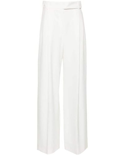 Alexandre Vauthier Mid-rise Palazzo Crepe Trousers - White