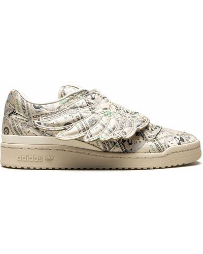 adidas X Jeremy Scott X Forum Lo Wing "money" Sneakers - Brown