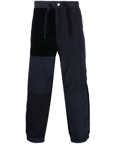 Emporio Armani Panelled Straight-leg Pants - Blue
