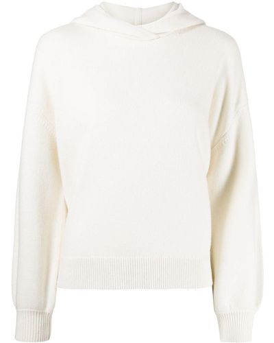 Pringle of Scotland Wool-cashmere Hooded Sweater - White