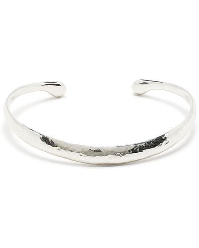 Dower & Hall Curved Nomad Sterling-silver Bangle - Metallic