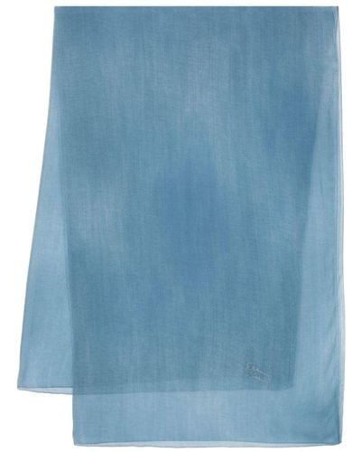 Ermanno Scervino Écharpe à imprimé jean - Bleu