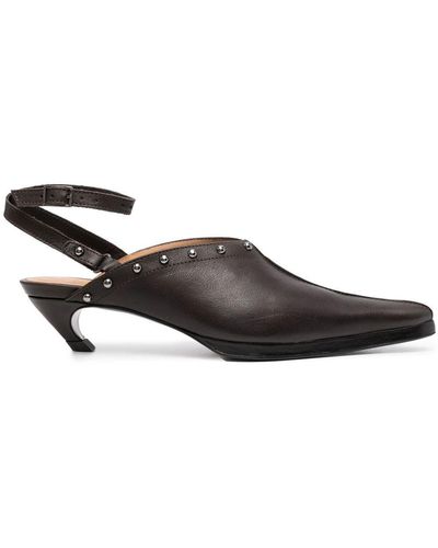 KNWLS Jst Strap Studded Mules - Brown