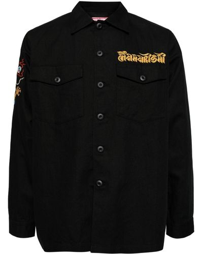 Maharishi Lunar Dragon Embroidered Shirt - Black