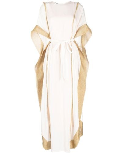 Baruni Two-tone Drawstring Dress - White