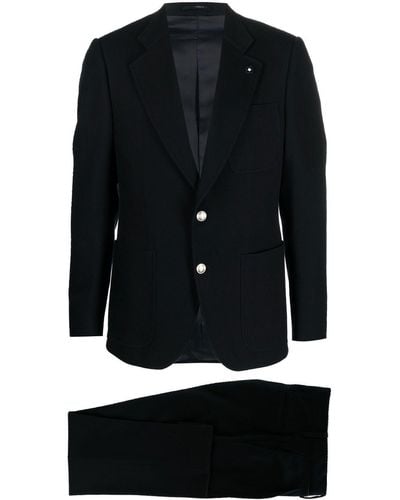 Lardini Costume à veste à simple boutonnage - Noir