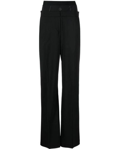 Coperni Wool-blend Layered Pants - Black