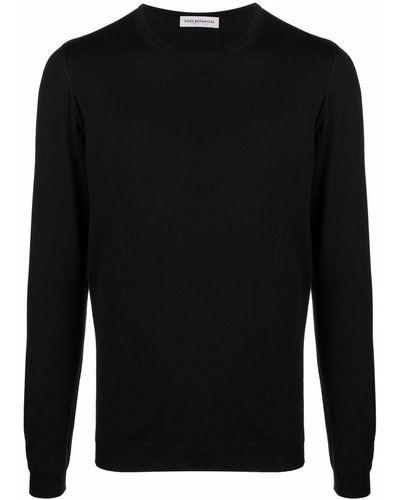 GOES BOTANICAL Crew-neck Knit Sweater - Black