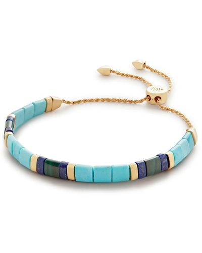Monica Vinader Bracelet Delphi à perles en turquoise - Bleu